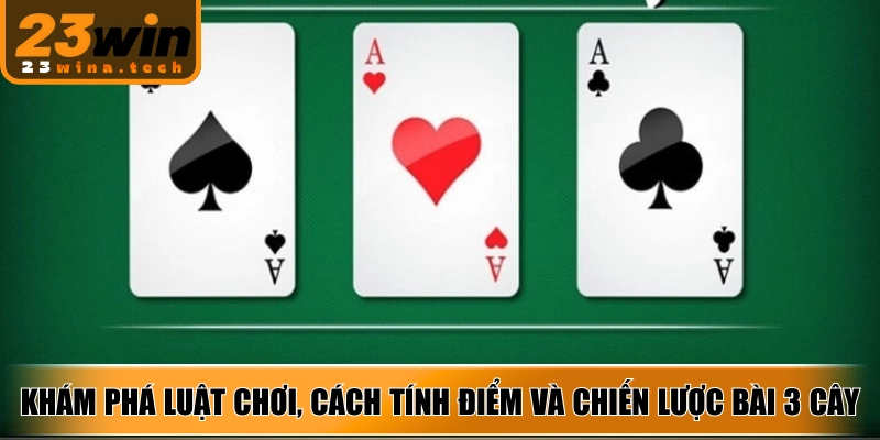 Khám phá luật chơi, cách tính điểm và chiến lược bài 3 cây