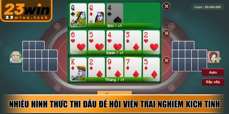 Nhiều hình thức thi đấu để hội viên trải nghiệm kịch tính